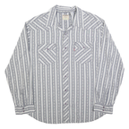 LEVI'S Mens Blue & White Striped Shirt XL Classic Cotton Blend Button Shirt