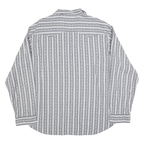 LEVI'S Mens Blue & White Striped Shirt XL Classic Cotton Blend Button Shirt