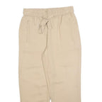 CHICOREE Womens Beige Regular Fit Drawstring Trousers W26 L25 Casual Lightweight