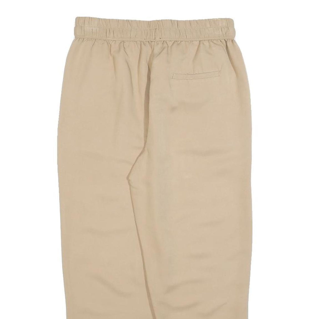 CHICOREE Womens Beige Regular Fit Drawstring Trousers W26 L25 Casual Lightweight