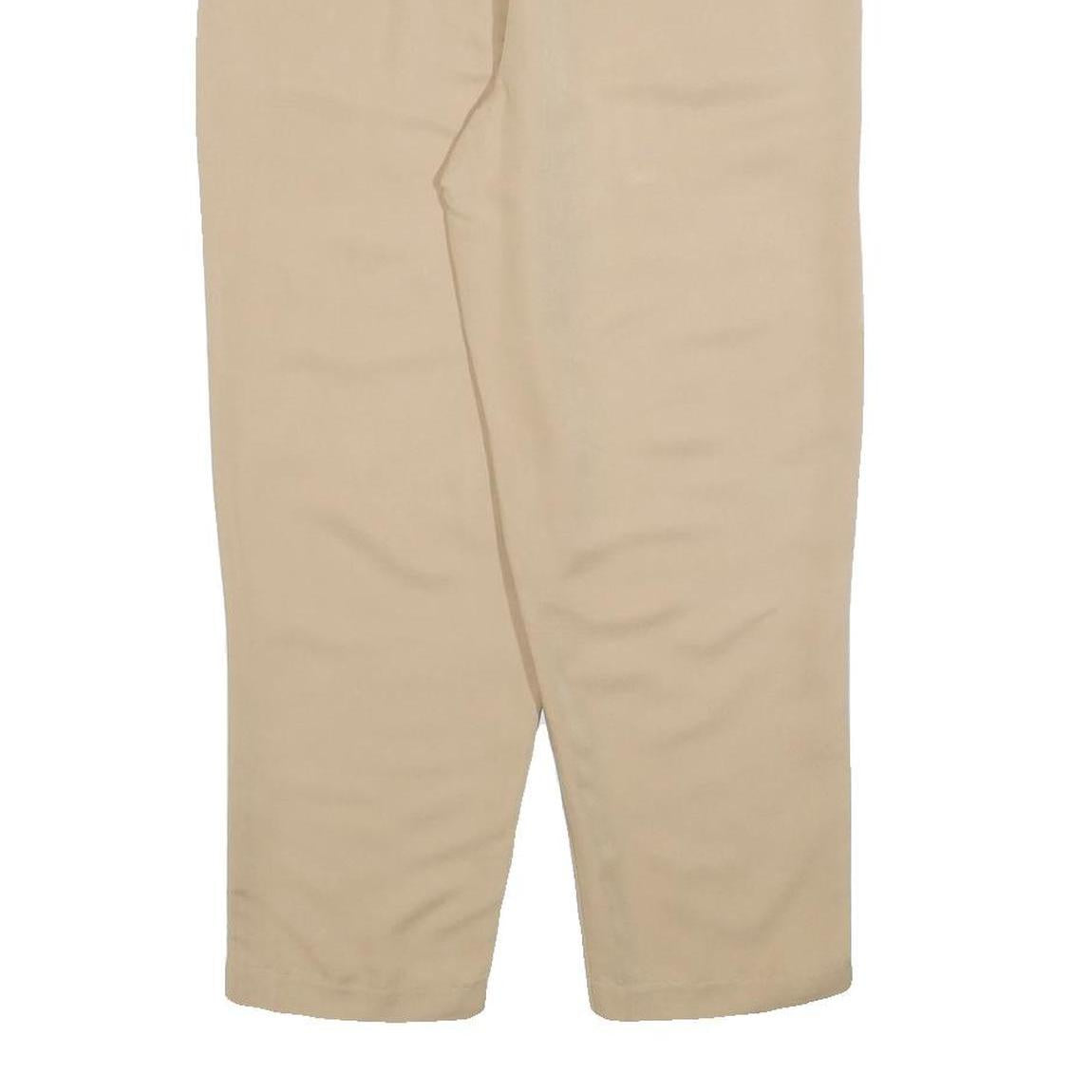 CHICOREE Womens Beige Regular Fit Drawstring Trousers W26 L25 Casual Lightweight