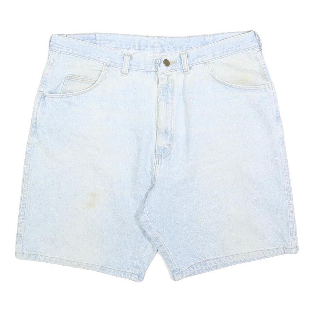 WRANGLER Mens Shorts Blue Casual Plain L W36 Cotton Blend Summer Wear