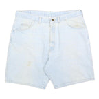 WRANGLER Mens Shorts Blue Casual Plain L W36 Cotton Blend Summer Wear