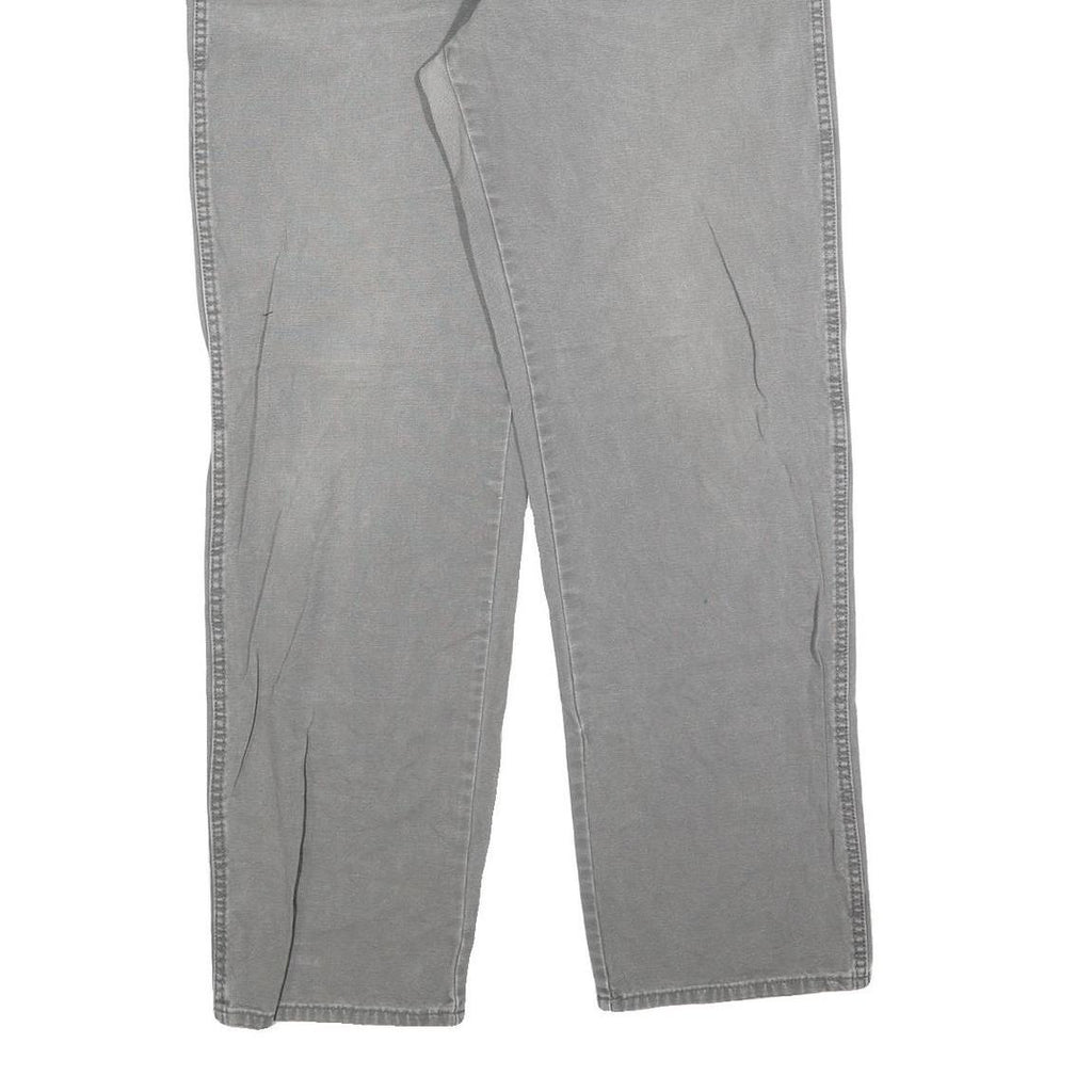 DICKIES Mens Jeans Grey Relaxed Straight Denim Medium W36 L34 Workwear Zip