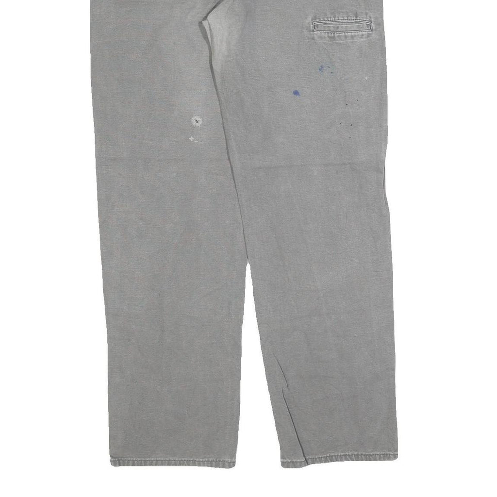 DICKIES Mens Jeans Grey Relaxed Straight Denim Medium W36 L34 Workwear Zip