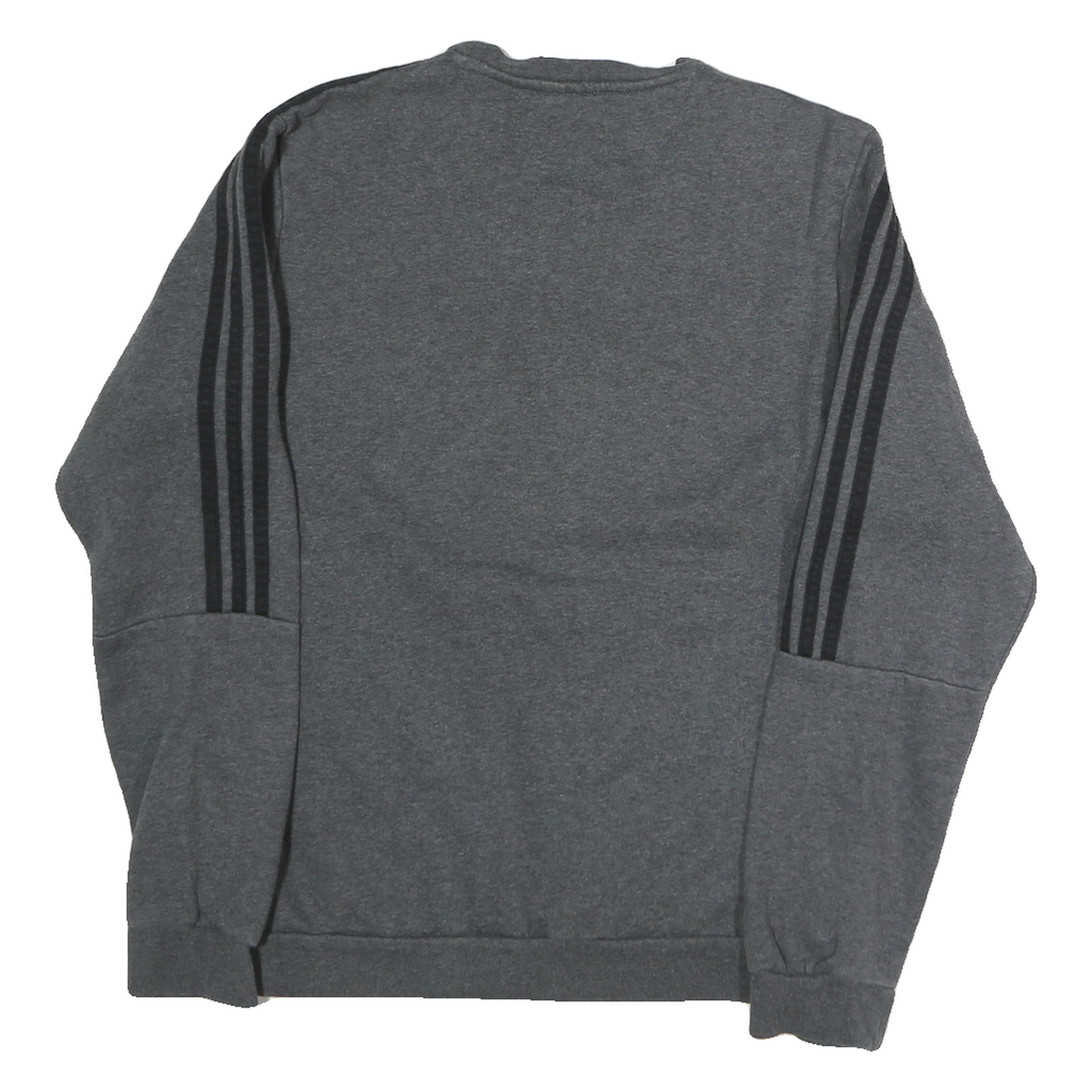 ADIDAS Mens Grey Sweatshirt Crew Neck S Cotton Athletic Casual