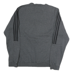 ADIDAS Mens Grey Sweatshirt Crew Neck S Cotton Athletic Casual