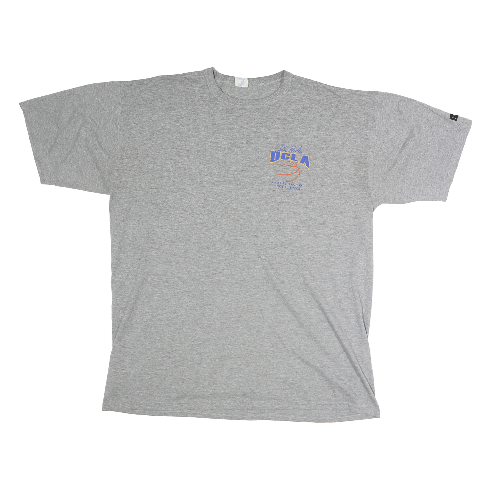 RUSSELL ATHLETIC Mens Grey UCLA Basketball T-Shirt XL Short Sleeve Crew Neck