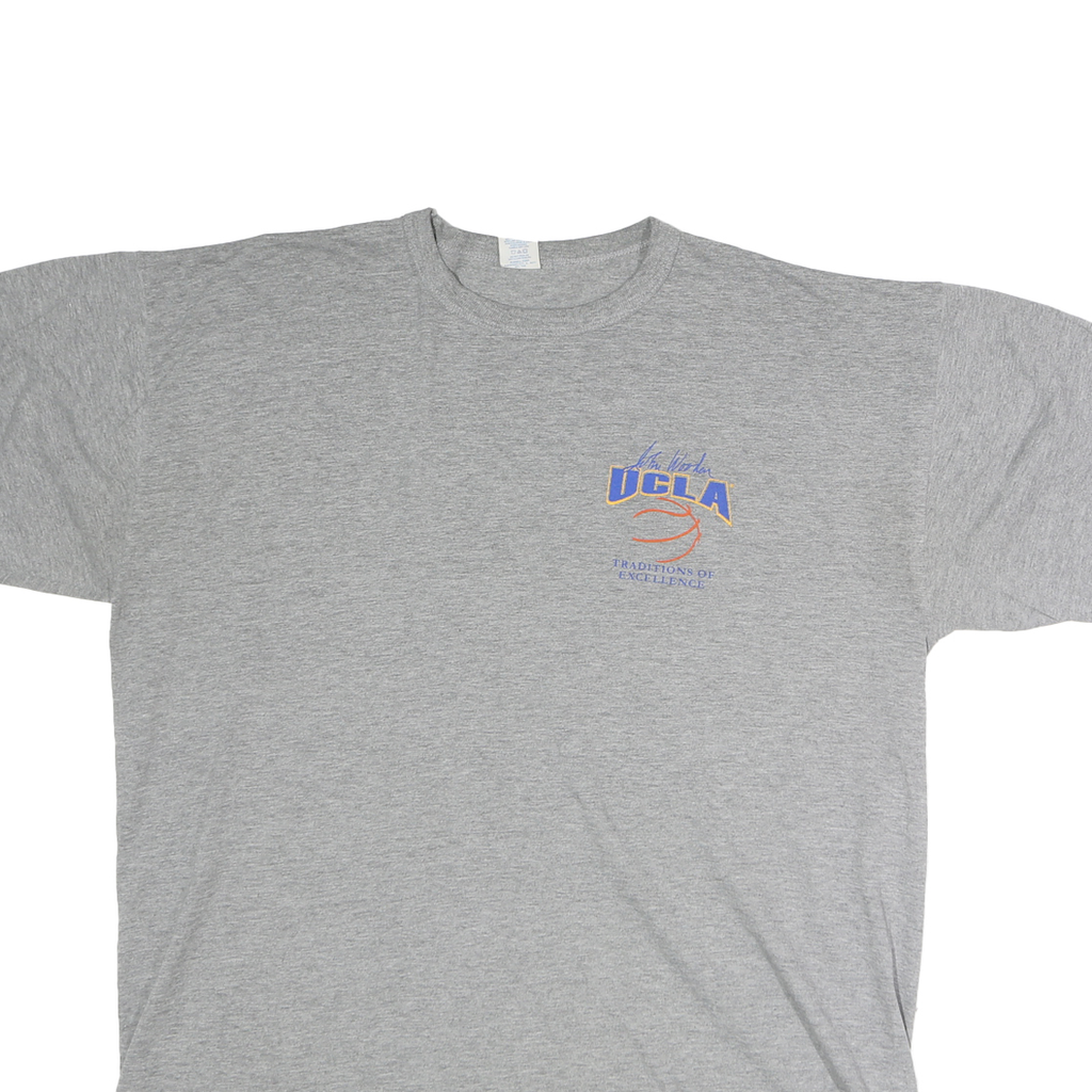 RUSSELL ATHLETIC Mens Grey UCLA Basketball T-Shirt XL Short Sleeve Crew Neck