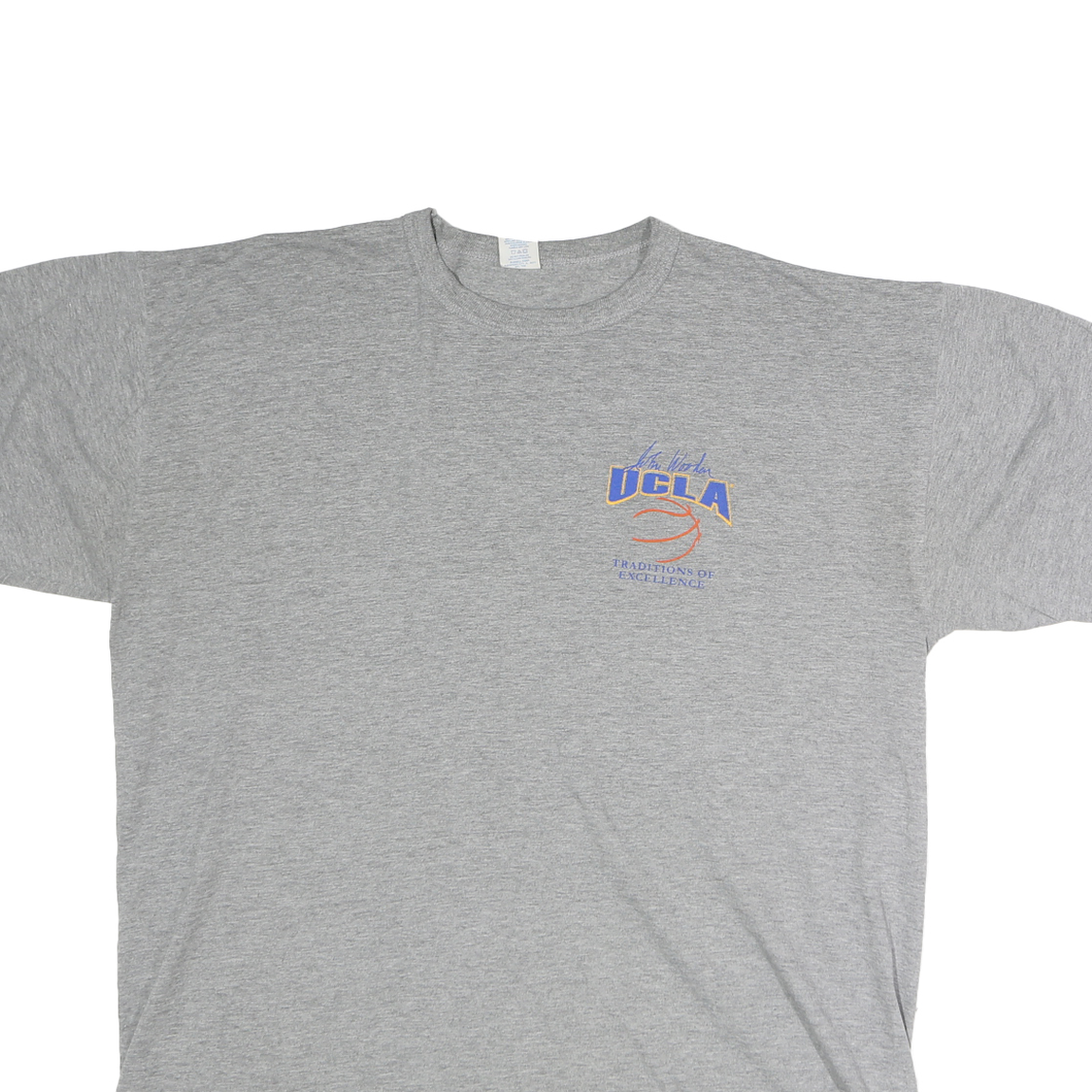 RUSSELL ATHLETIC Mens Grey UCLA Basketball T-Shirt XL Short Sleeve Crew Neck