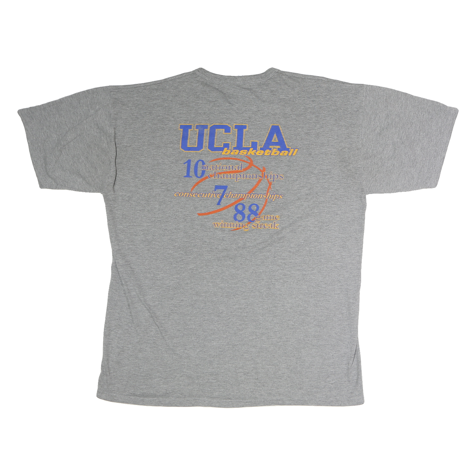 RUSSELL ATHLETIC Mens Grey UCLA Basketball T-Shirt XL Short Sleeve Crew Neck
