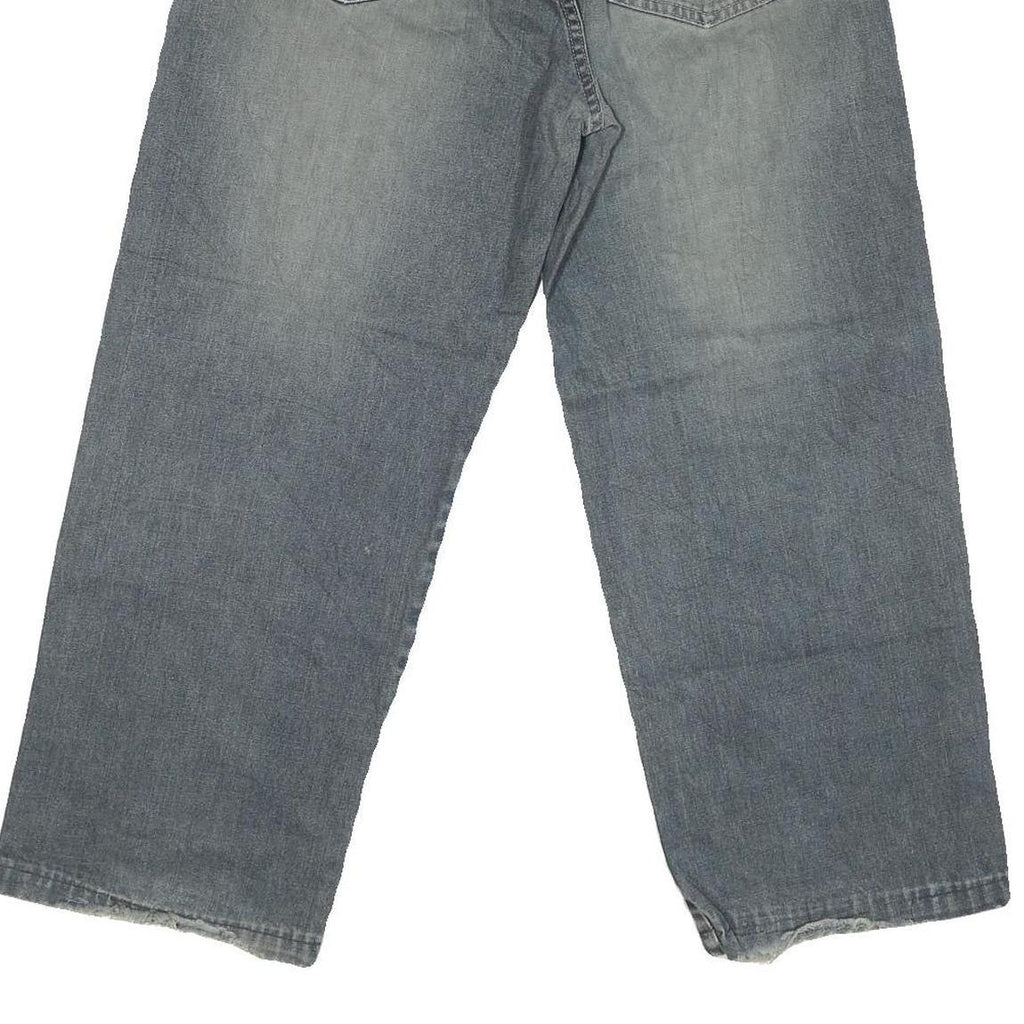 INDIAN Mens Classic Blue Denim Stone Wash Jeans W30 L27 Relaxed Fit Zip