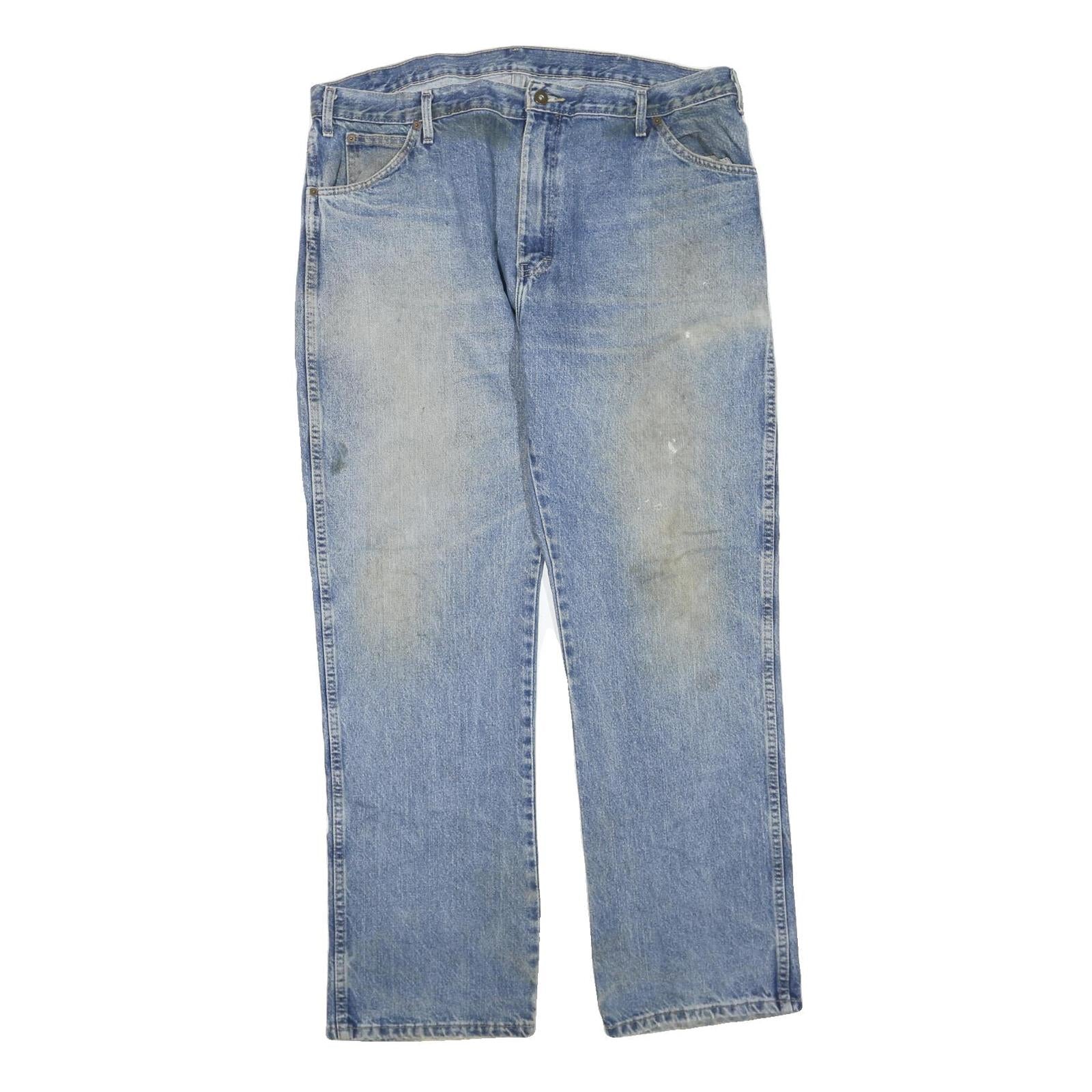 DICKIES Mens Jeans Blue Regular Straight Denim Medium W42 L32 Casual Workwear