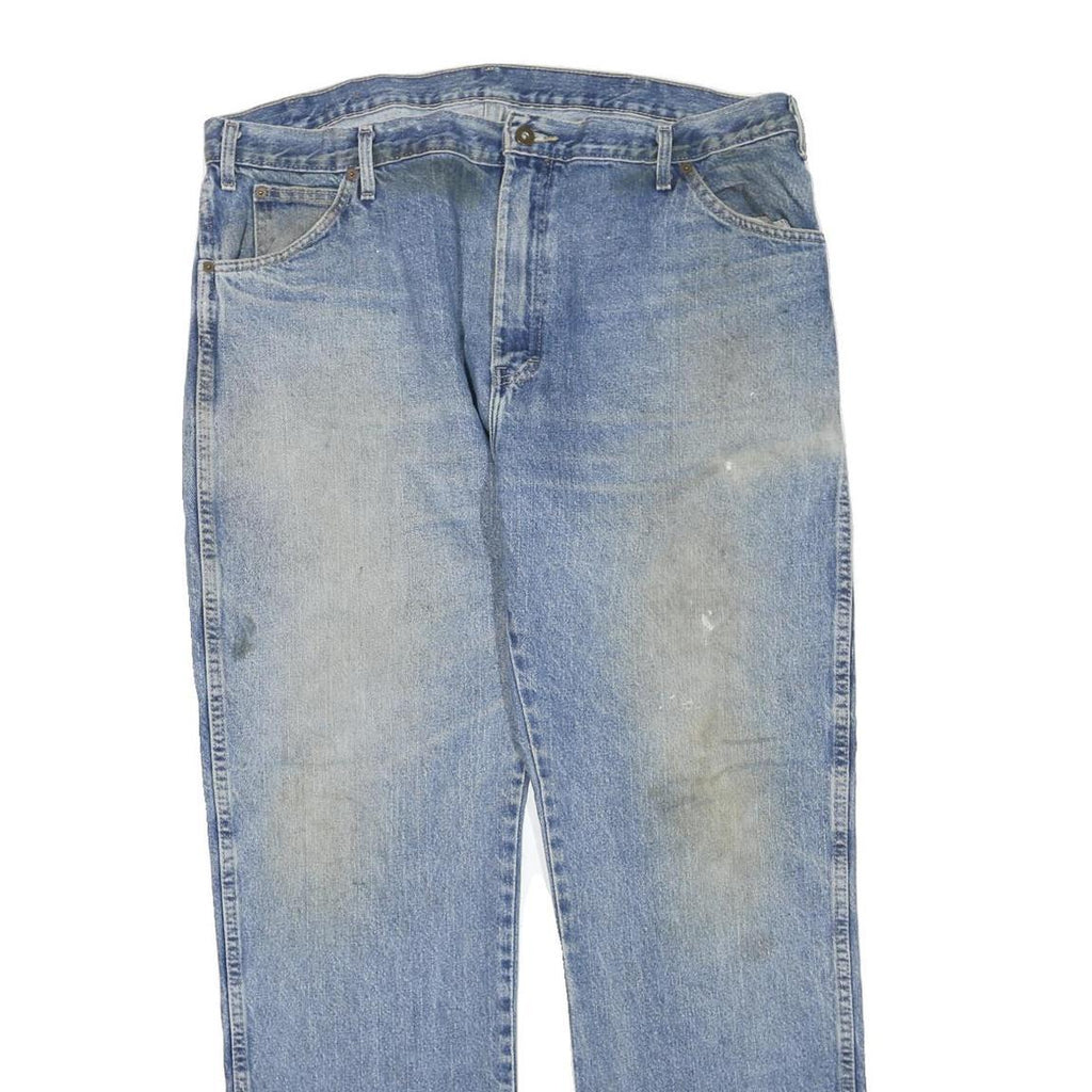 DICKIES Mens Jeans Blue Regular Straight Denim Medium W42 L32 Casual Workwear