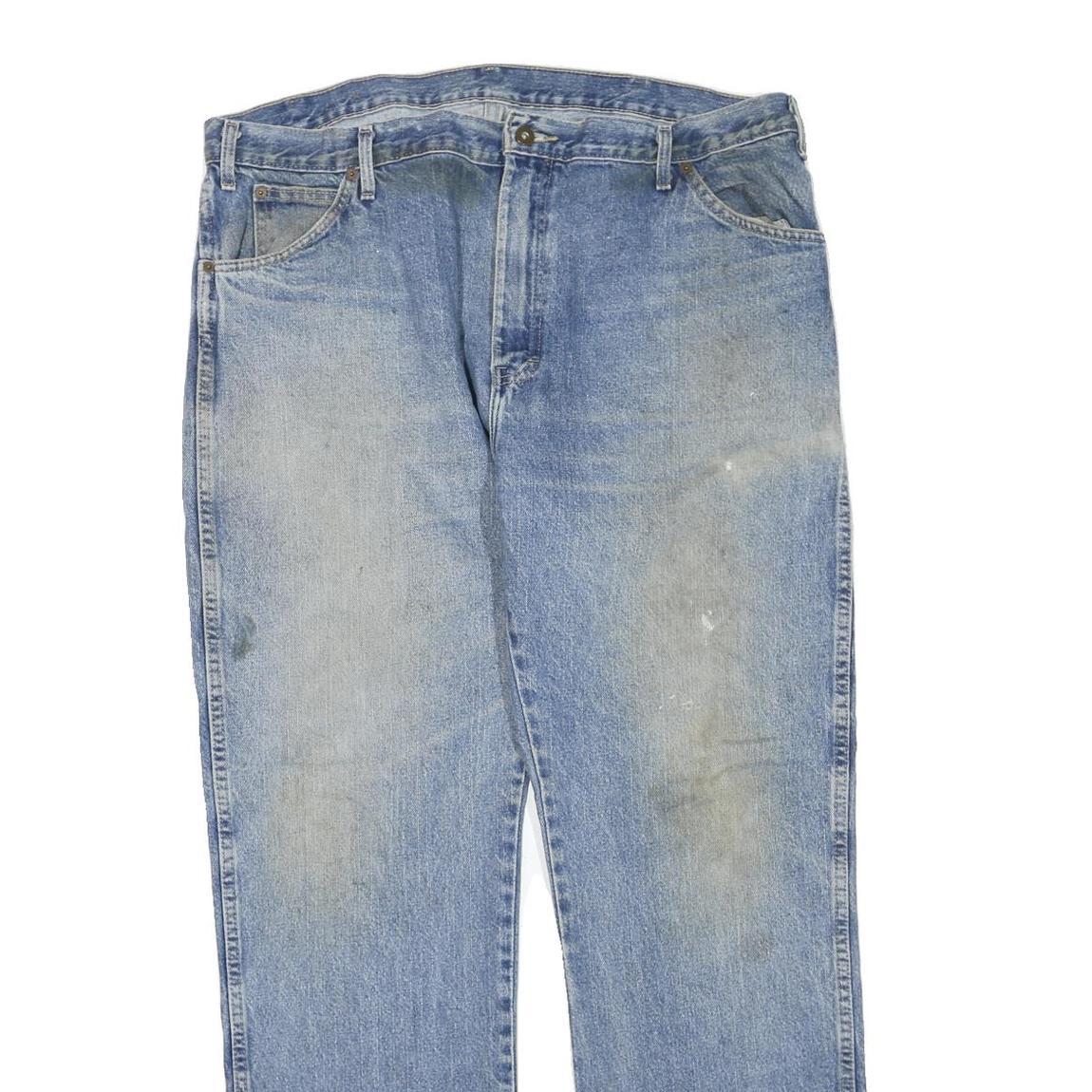 DICKIES Mens Jeans Blue Regular Straight Denim Medium W42 L32 Casual Workwear