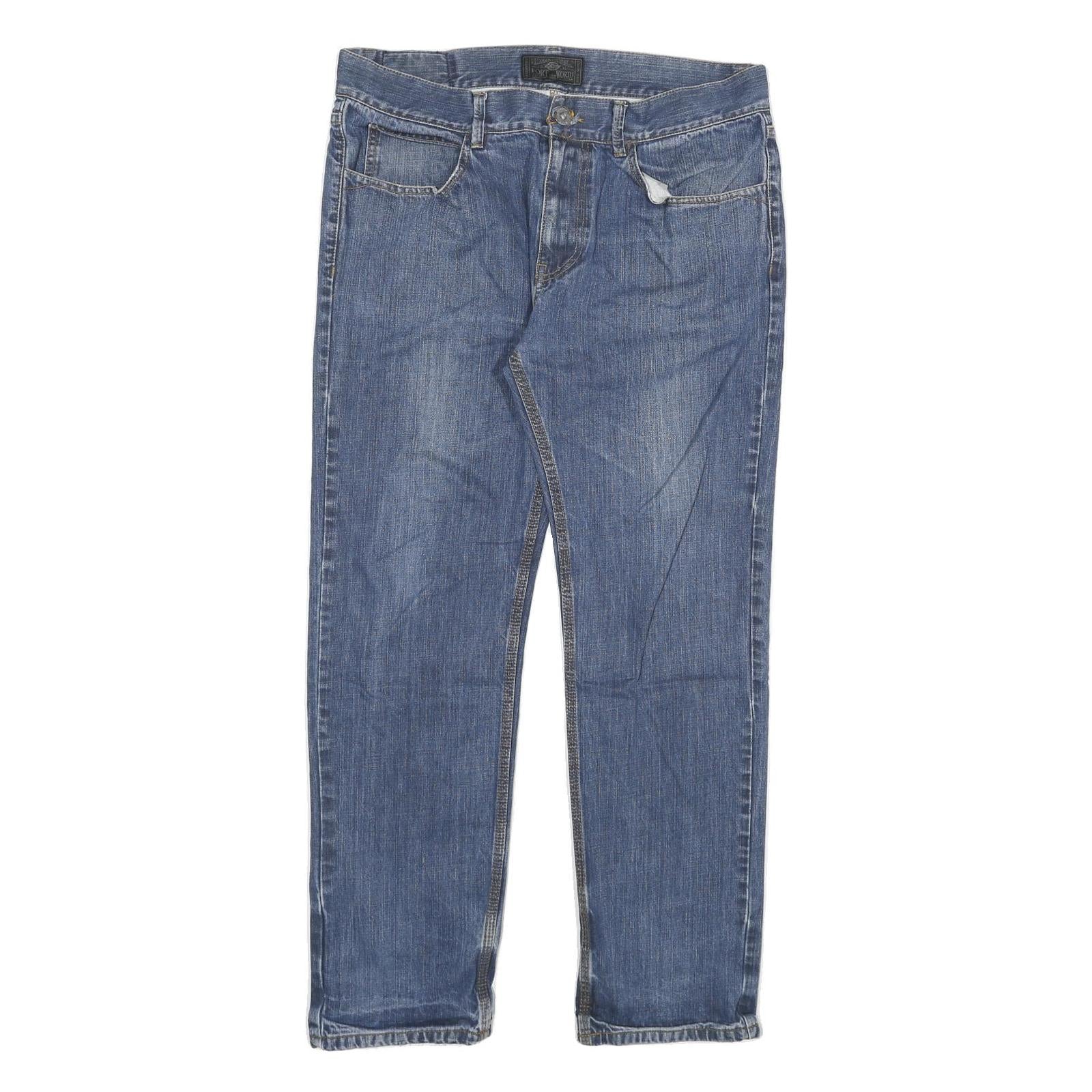 DICKIES Mens Blue Denim Regular Straight Cotton Blend Medium W36 L32 Casual
