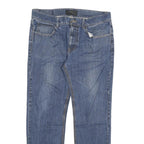 DICKIES Mens Blue Denim Regular Straight Cotton Blend Medium W36 L32 Casual
