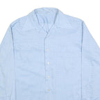 Mens Light Blue Shirt Long Sleeve L Polyester Blend Casual Workwear