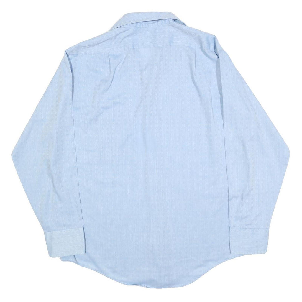 Mens Light Blue Shirt Long Sleeve L Polyester Blend Casual Workwear