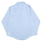 Mens Light Blue Shirt Long Sleeve L Polyester Blend Casual Workwear