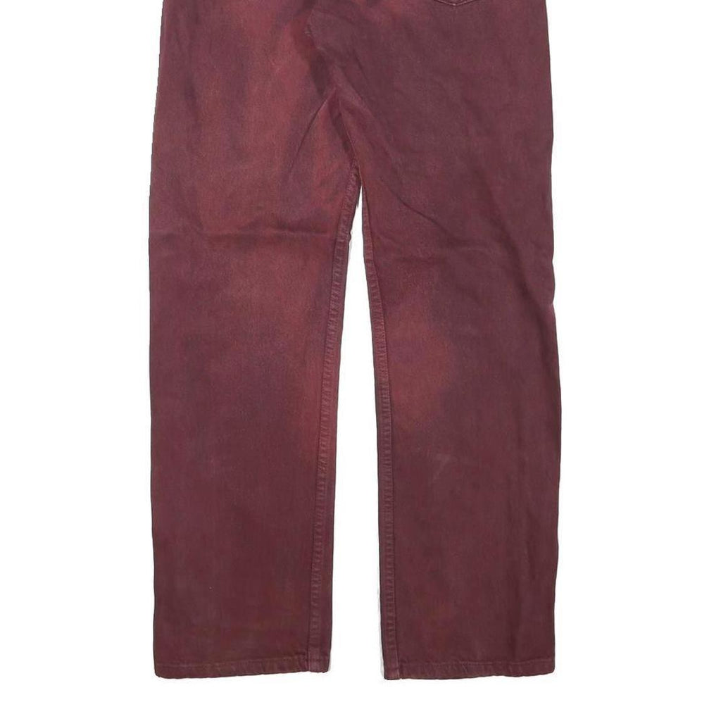 LEVI'S 501 Mens Red Regular Straight Denim Medium W28 L29 Classic Cotton Blend
