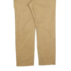 CARHARTT Mens Cotton Blend Beige Relaxed Straight Trousers W36 L32 Workwear