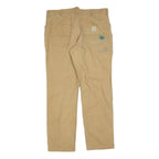 CARHARTT Mens Cotton Blend Beige Relaxed Straight Trousers W36 L32 Workwear