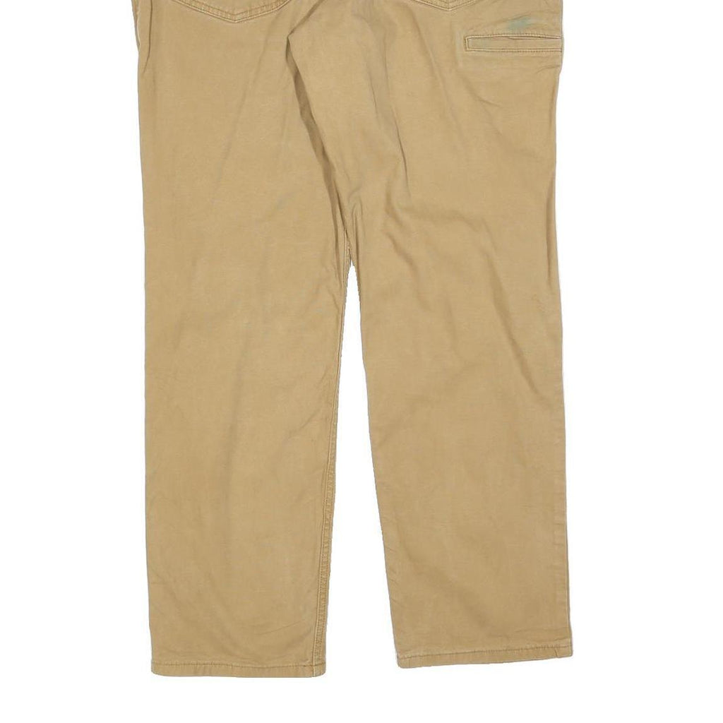 CARHARTT Mens Cotton Blend Beige Relaxed Straight Trousers W36 L32 Workwear
