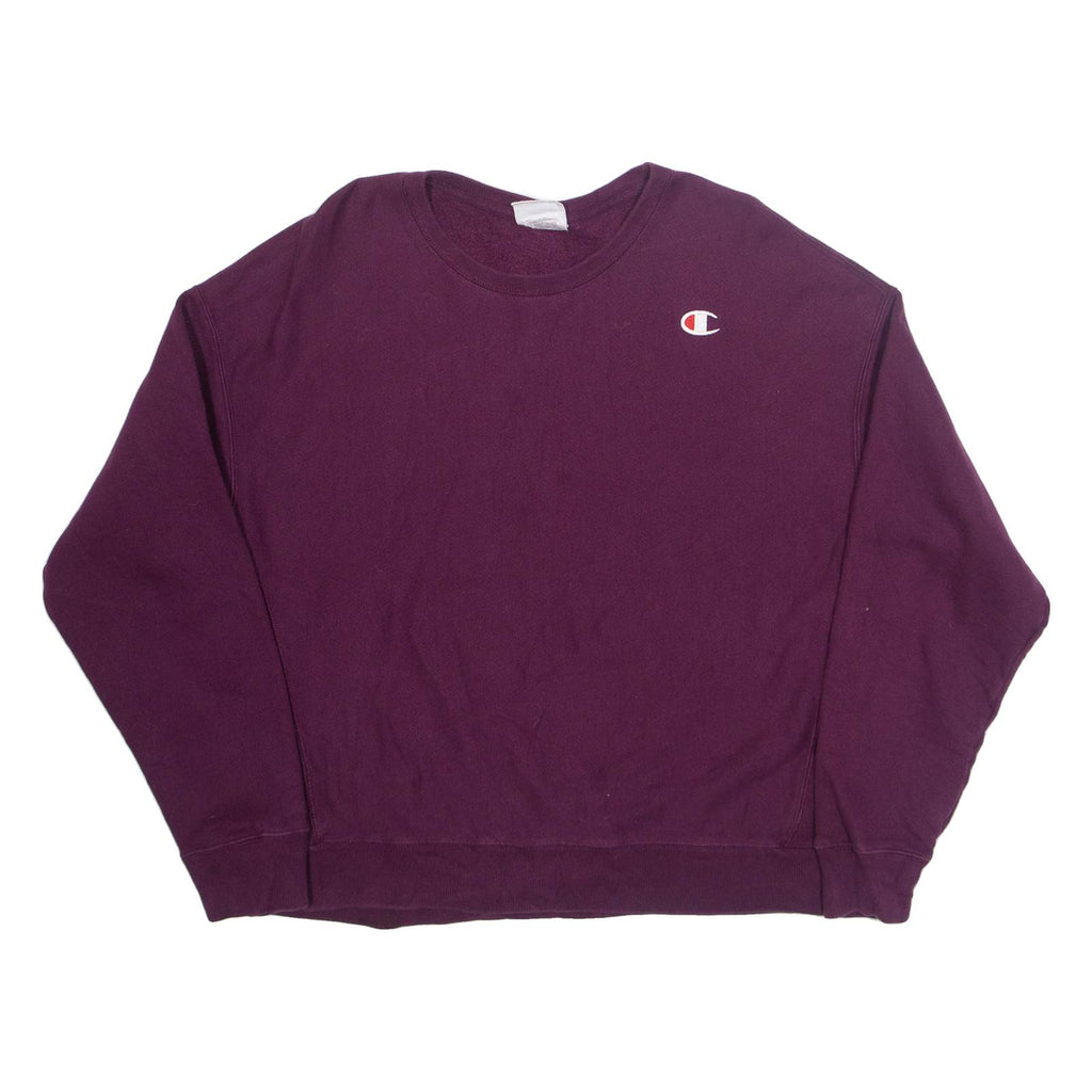 CHAMPION REVERSE WEAVE Womens Sweatshirt Purple 2XL