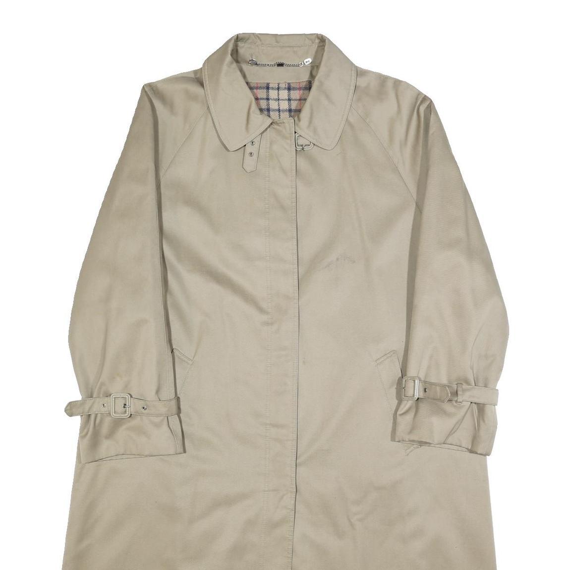 CANDA Womens Beige Cotton Classic Jacket M Plain Button Closure Long Sleeve