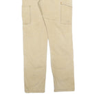 CARHARTT Mens Cotton Blend Beige Relaxed Straight Trousers W32 L34 Workwear
