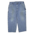 CARHARTT Mens Regular Fit Straight Blue Denim Jeans W40 L27 Workwear Casual