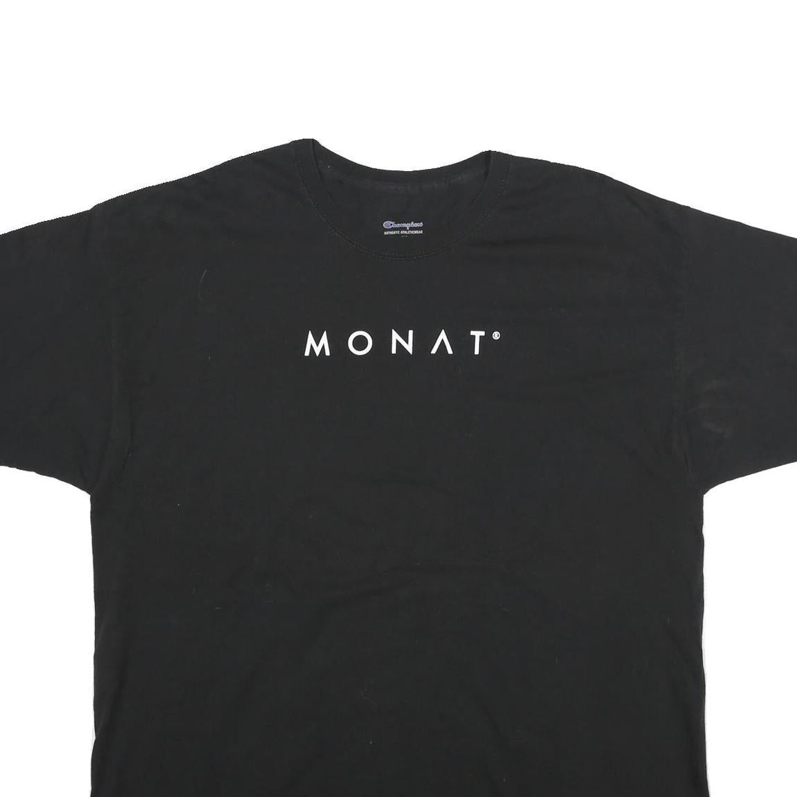 CHAMPION Mens Black Cotton Graphic T-Shirt 2XL Short Sleeve Crew Neck Magic