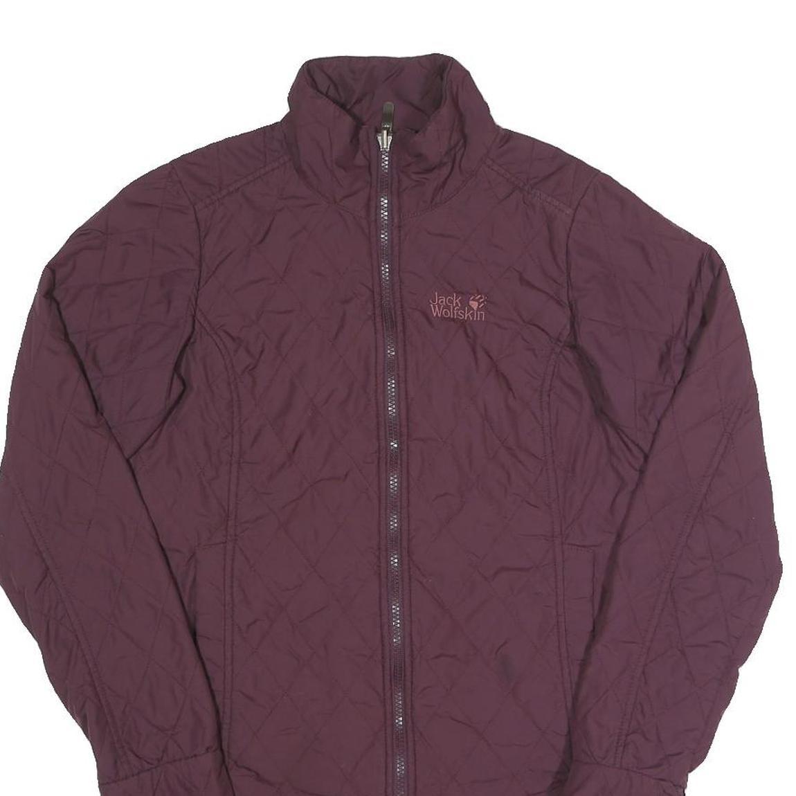 JACK WOLFSKIN Womens Maroon Quilted Jacket XS Polyester Zip Lightweight