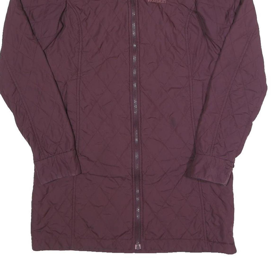 JACK WOLFSKIN Womens Maroon Quilted Jacket XS Polyester Zip Lightweight