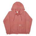 CARHARTT Womens Pink Full Zip Hoodie S Cotton Blend Casual Zip Up Sweatshirt