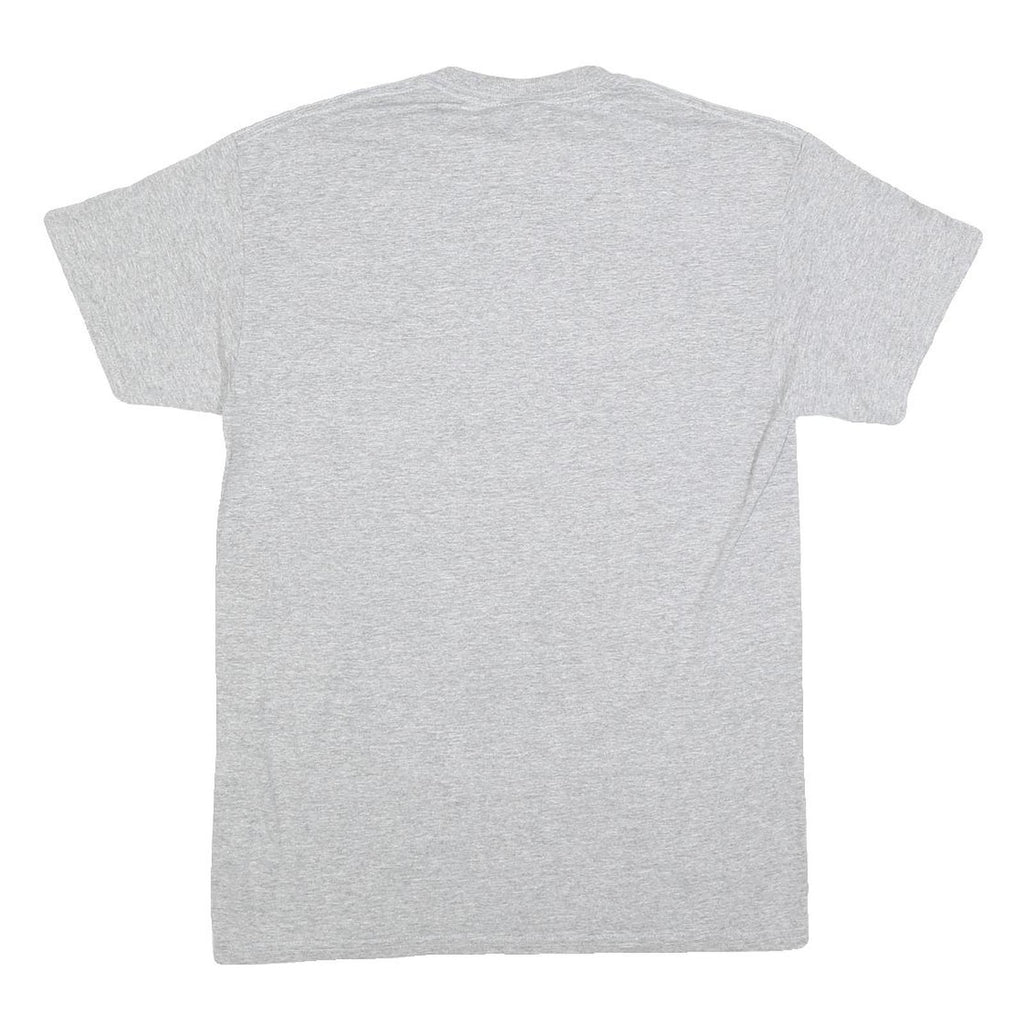 GILDAN Mens Grey Yellow San Lorenzo High School Grizzlies Graphic T-Shirt M