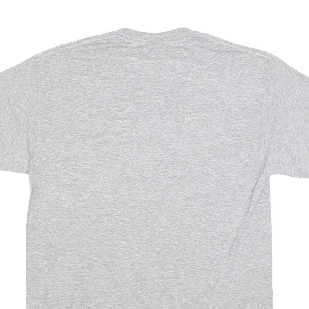 GILDAN Mens Grey Yellow San Lorenzo High School Grizzlies Graphic T-Shirt M