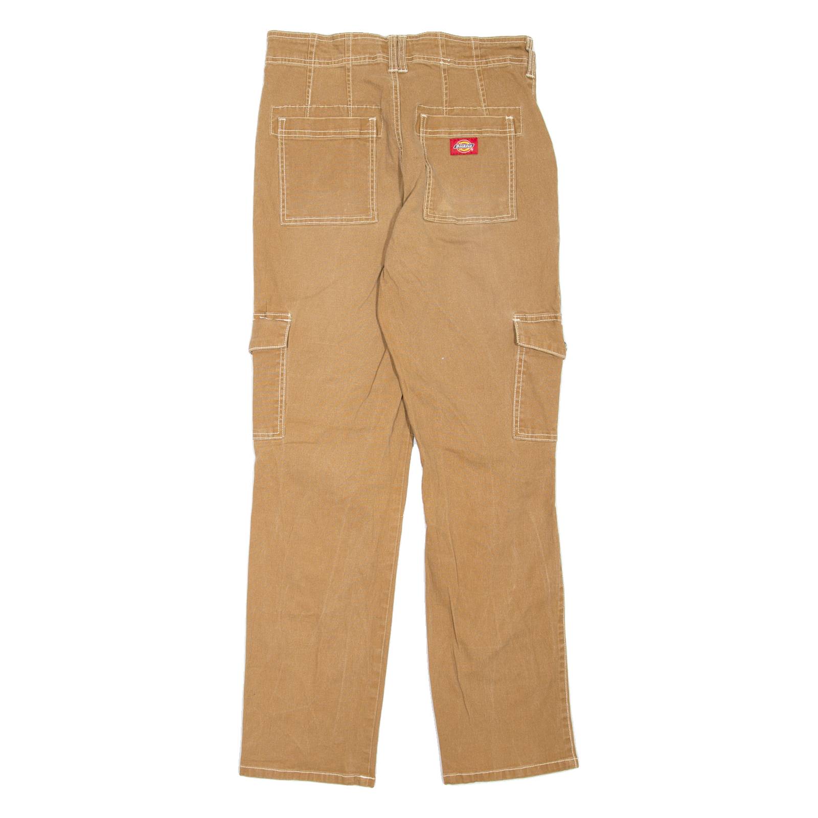 DICKIES Workwear Womens Jeans Beige Slim Straight W28 L28