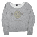 HARD ROCK CAFE Womens Grey Hollywood Pullover Sweatshirt M Cotton Blend