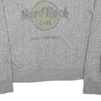 HARD ROCK CAFE Womens Grey Hollywood Pullover Sweatshirt M Cotton Blend