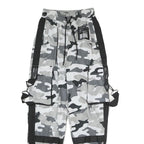 FB SISTERS Womens Polyester Grey & Black Camouflage Regular Tapered Trousers W22