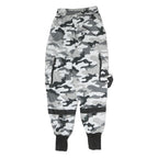 FB SISTERS Womens Polyester Grey & Black Camouflage Regular Tapered Trousers W22