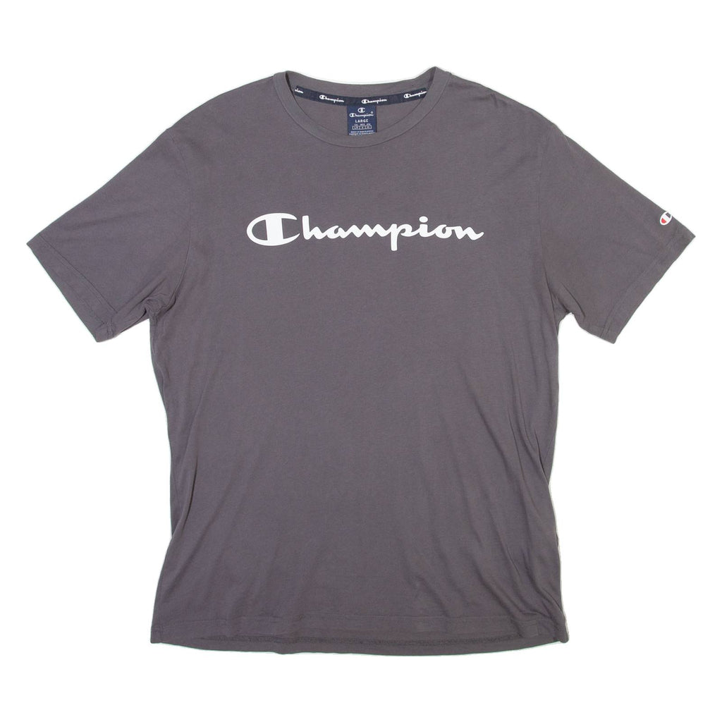 CHAMPION Mens T-Shirt Grey Crew Neck L