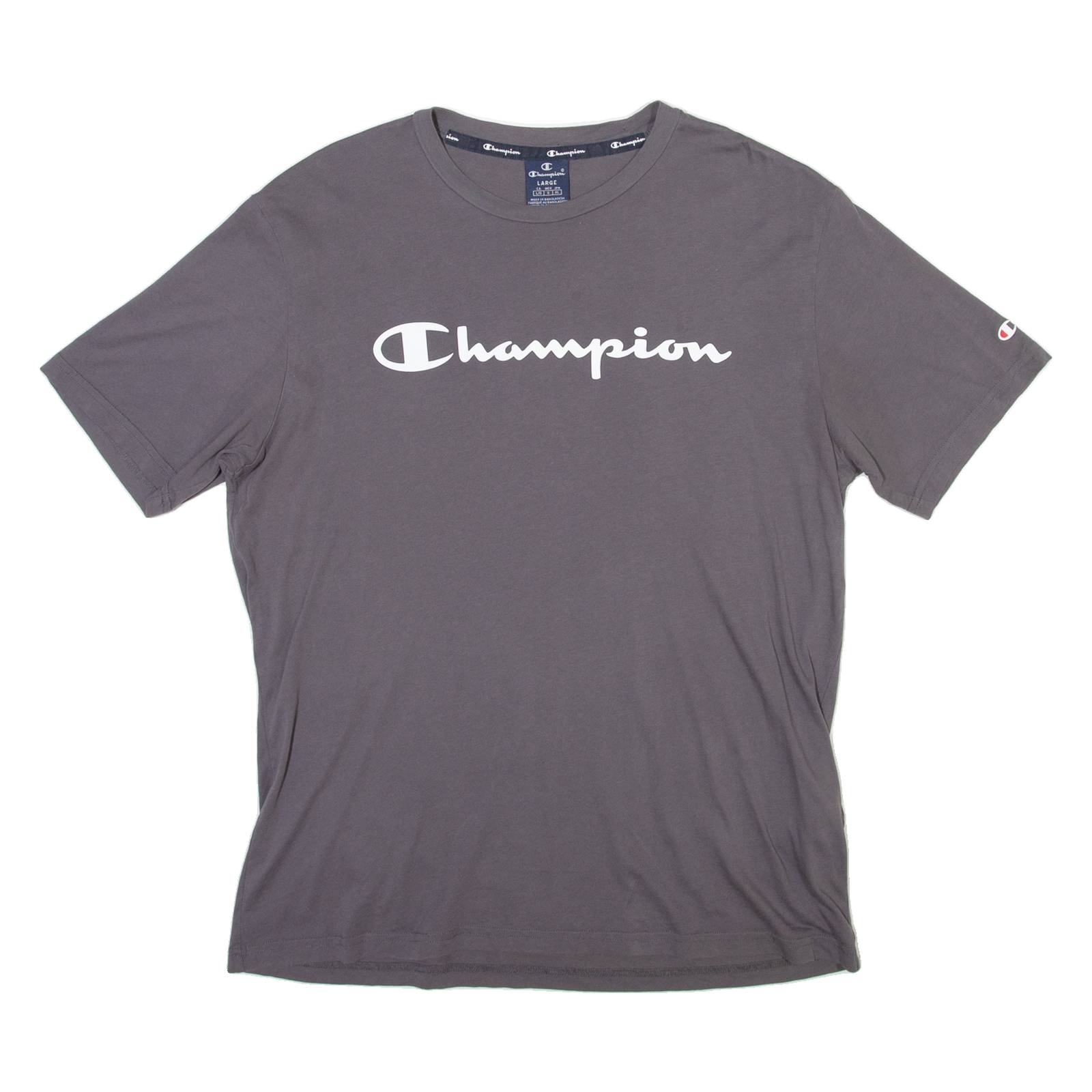 CHAMPION Mens T-Shirt Grey Crew Neck L