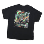 Mens Black Jordan Kinser Racing Graphic T-Shirt 2XL Short Sleeve Crew Neck