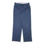 DICKIES Mens Cotton Blend Navy Regular Straight Trousers W30 L28 Workwear