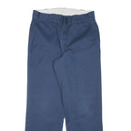 DICKIES Mens Cotton Blend Navy Regular Straight Trousers W30 L28 Workwear