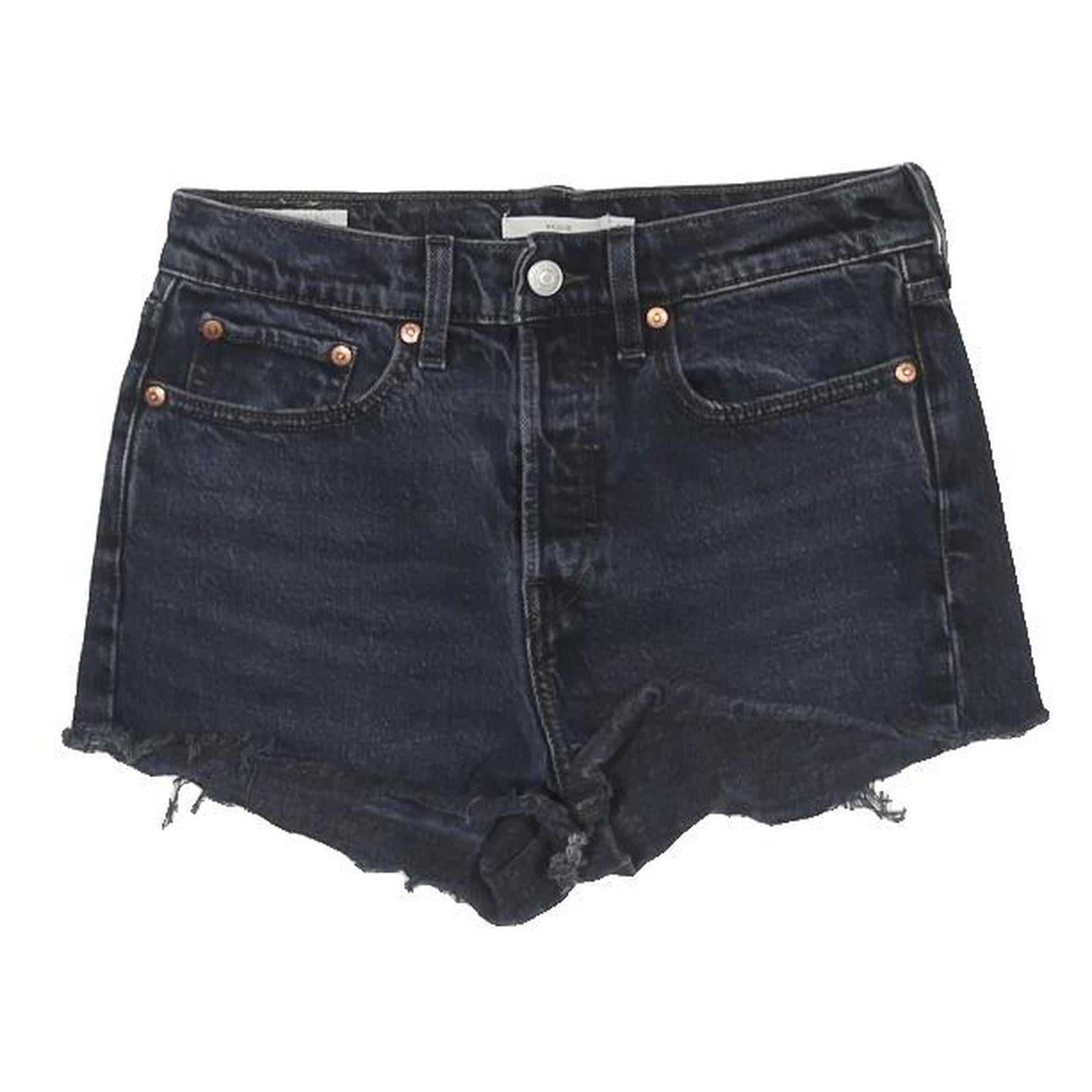 LEVI'S Womens Shorts Blue Denim Cut-Off XS W28 Casual Summer Style