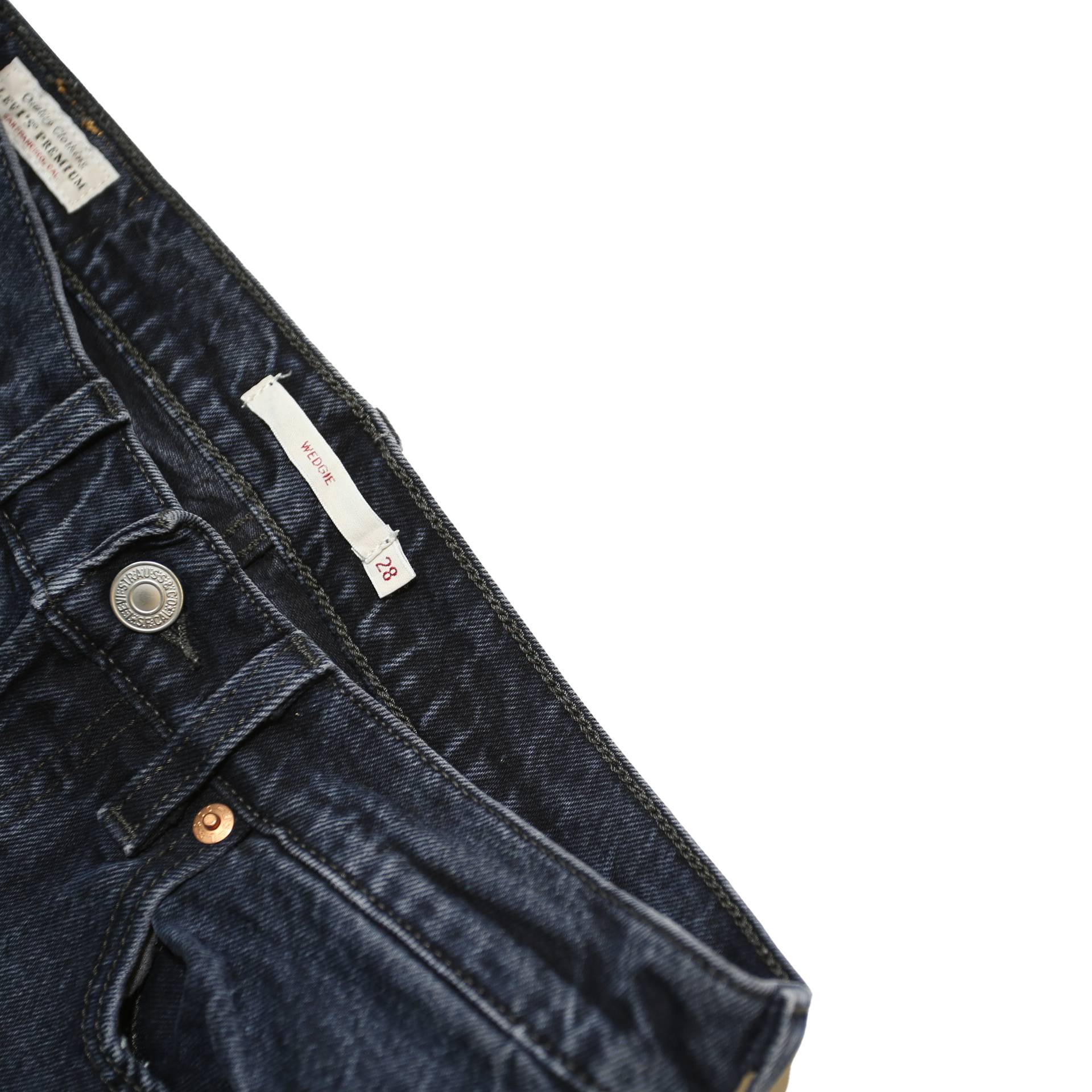 LEVI'S Womens Shorts Blue Denim Cut-Off XS W28 Casual Summer Style